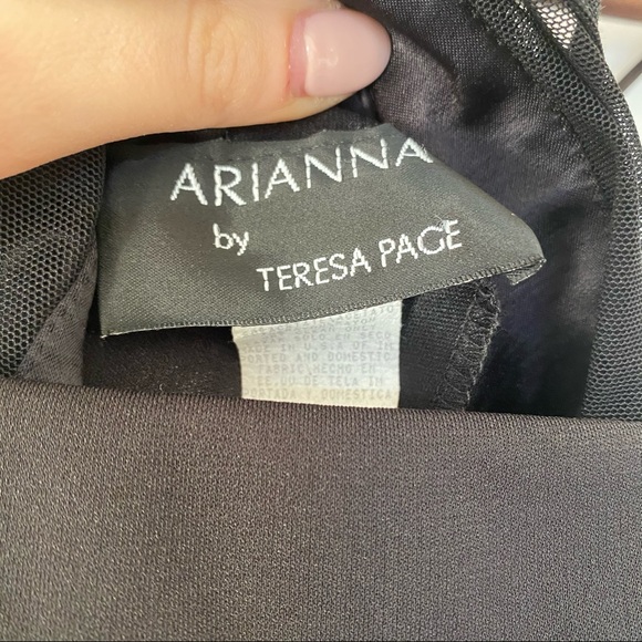 Arianna by Teresa Page Long Black Dress - Picture 3 of 7